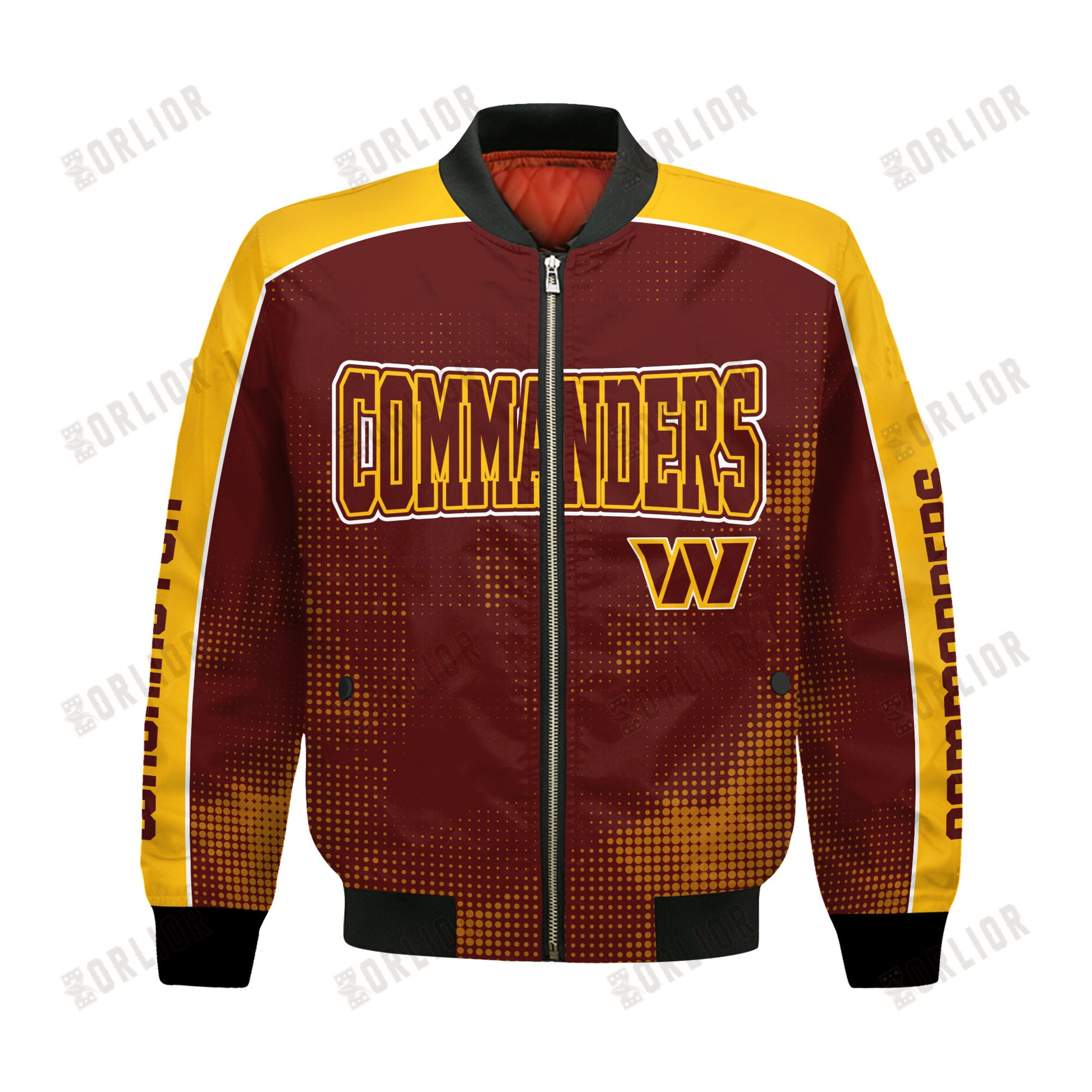 Washington Commanders Football Team 2024 - 25 Heart Beats In Unison Bomber Jacket