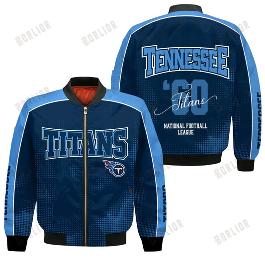 Tennessee Titans Football Team 2024 - 25 Heart Beats In Unison Bomber Jacket