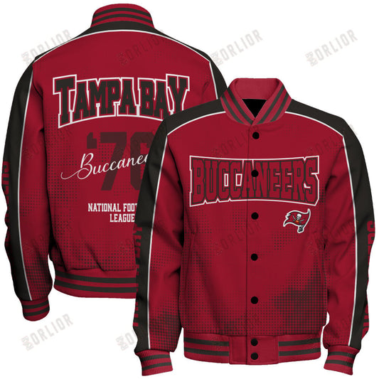 Tampa Bay Buccaneers Football Team 2024 - 25 Heart Beats In Unison Unisex Varsity Jacket