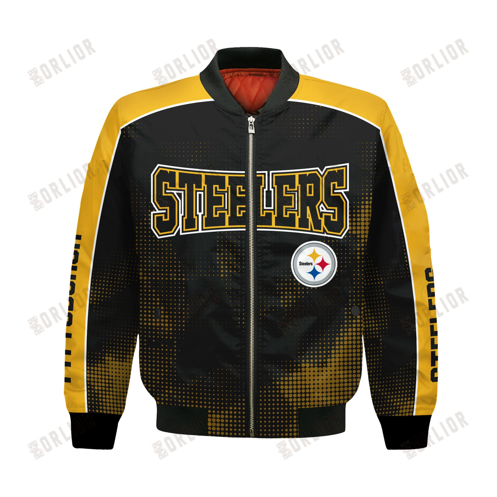 Pittsburgh Steelers Football Team 2024 - 25 Heart Beats In Unison Bomber Jacket
