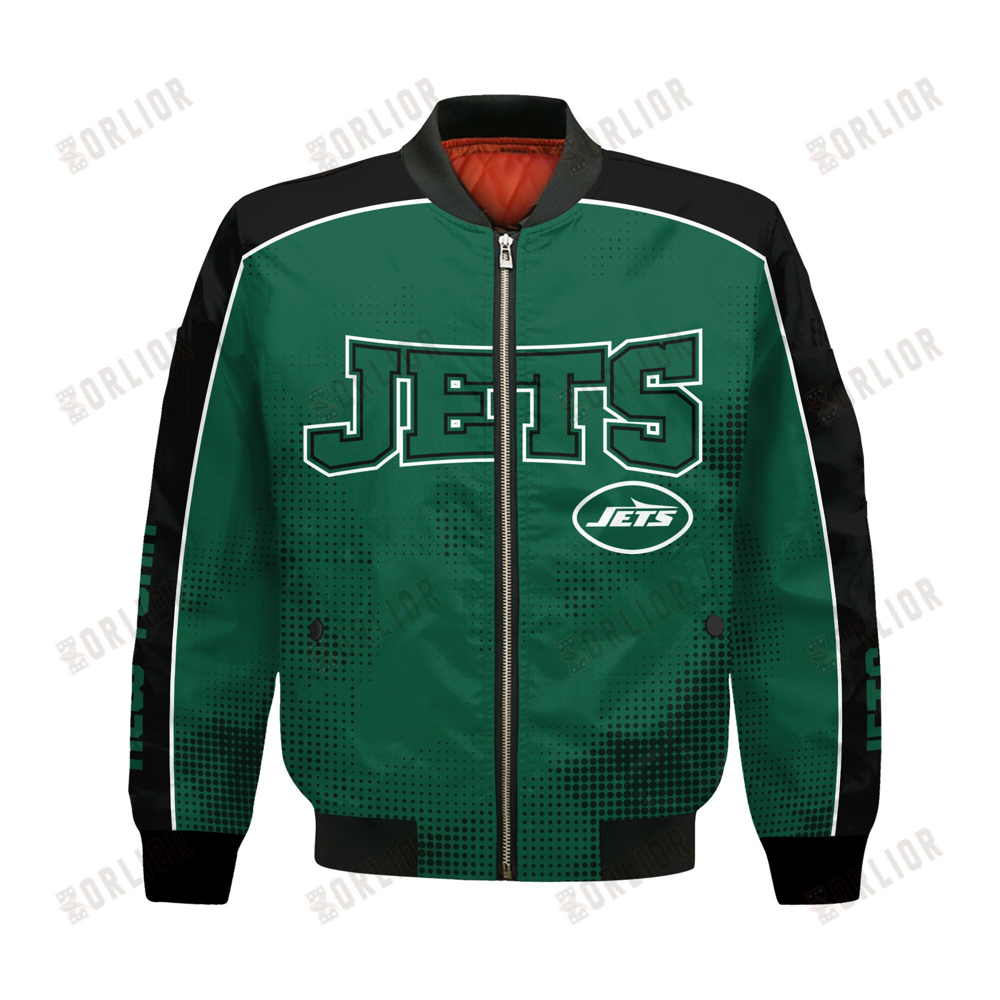 New York Jets Football Team 2024 - 25 Heart Beats In Unison Bomber Jacket