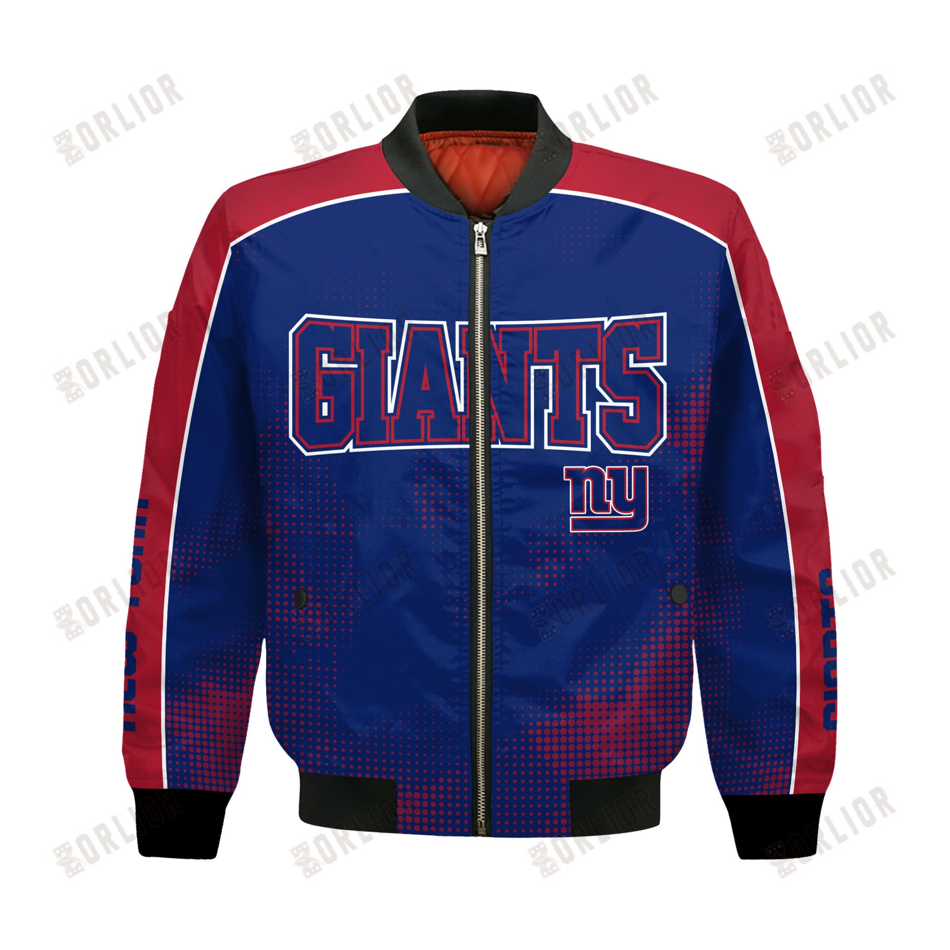 New York Giants Football Team 2024 - 25 Heart Beats In Unison Bomber Jacket