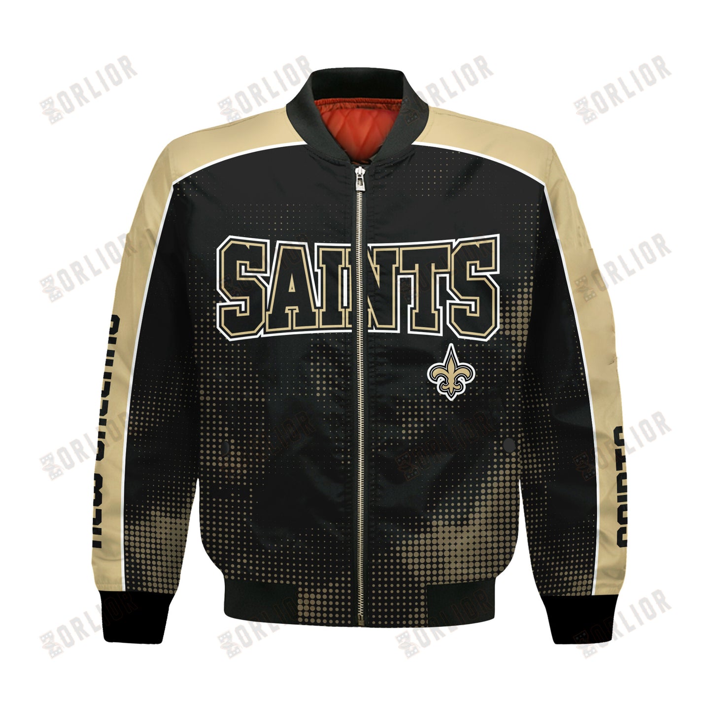 New Orleans Saints Football Team 2024 - 25 Heart Beats In Unison Bomber Jacket