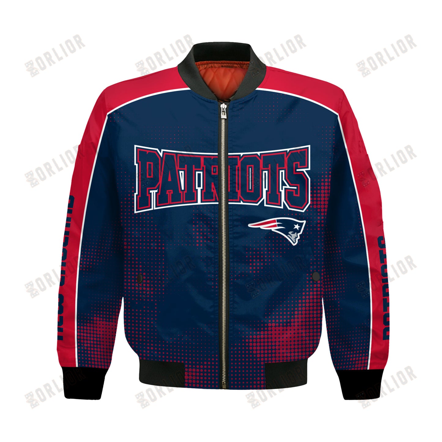 New England Patriots Football Team 2024 - 25 Heart Beats In Unison Bomber Jacket