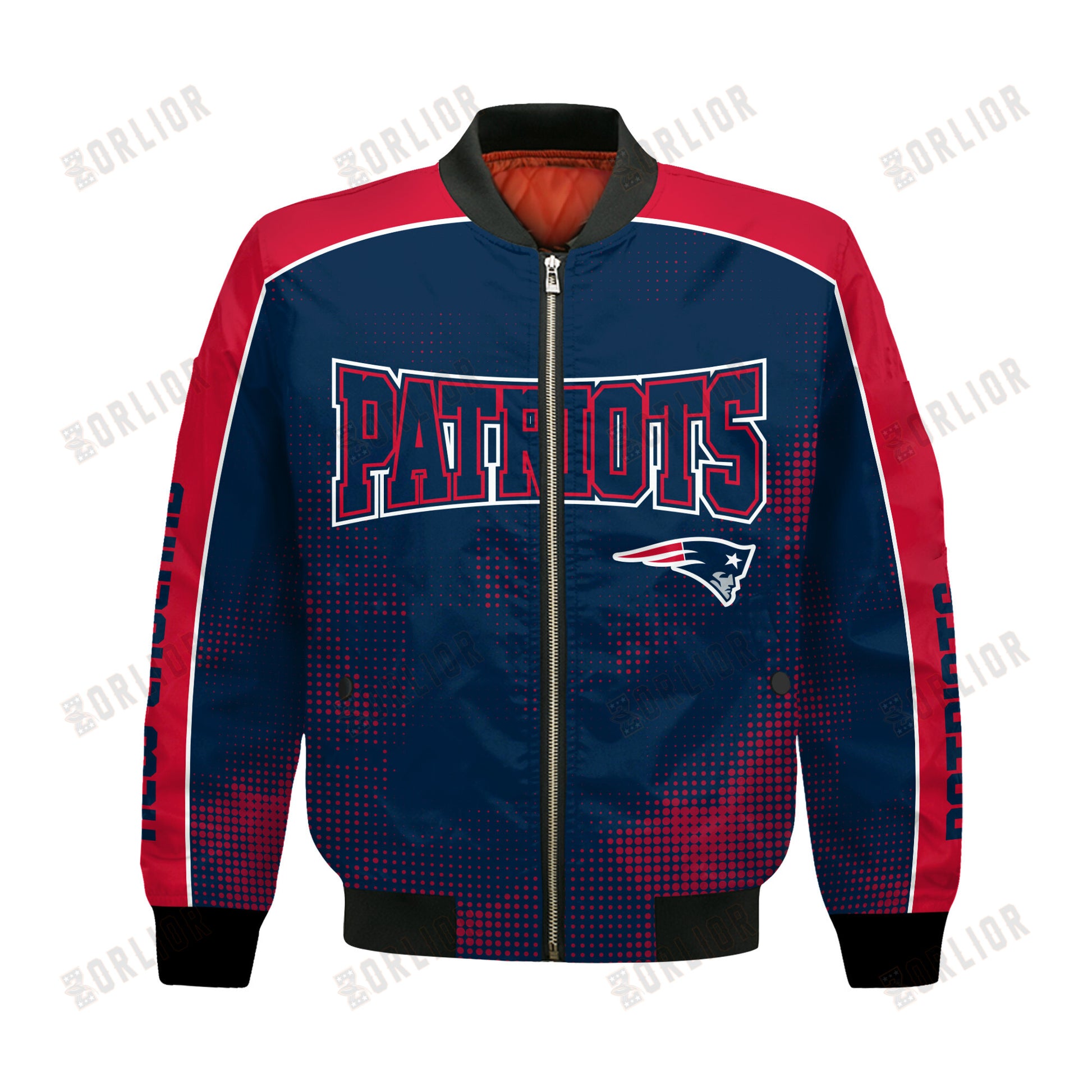 New England Patriots Football Team 2024 - 25 Heart Beats In Unison Bomber Jacket