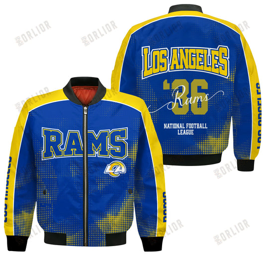 Los Angeles Rams Football Team 2024 - 25 Heart Beats In Unison Bomber Jacket