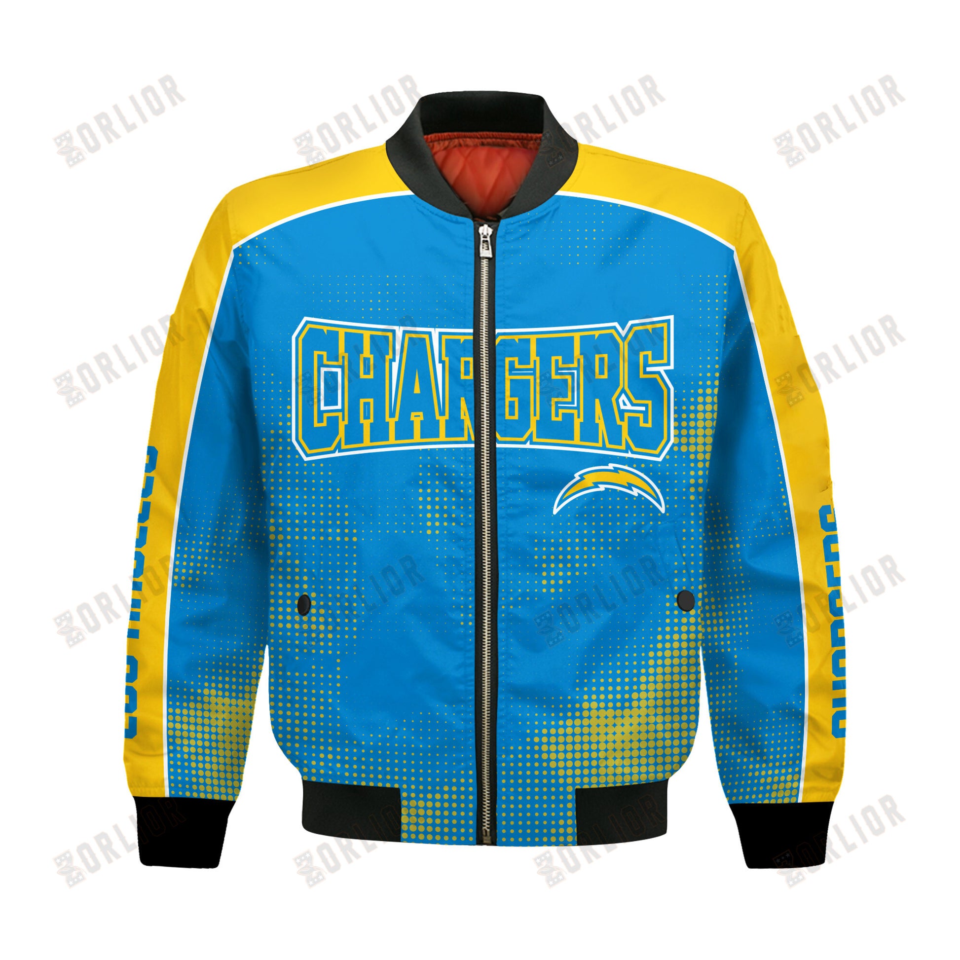Los Angeles Chargers Football Team 2024 - 25 Heart Beats In Unison Bomber Jacket