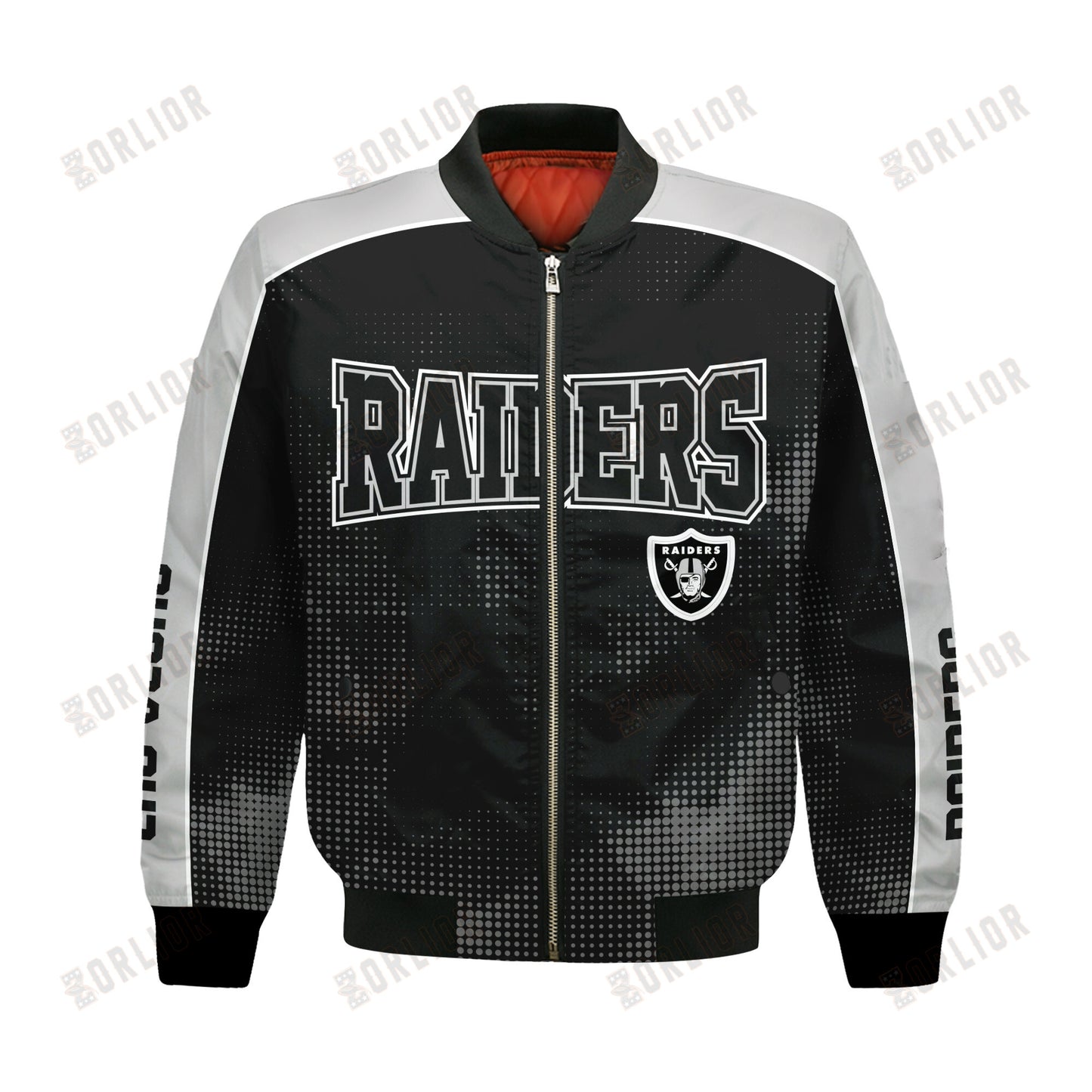 Las Vegas Raiders Football Team 2024 - 25 Heart Beats In Unison Bomber Jacket