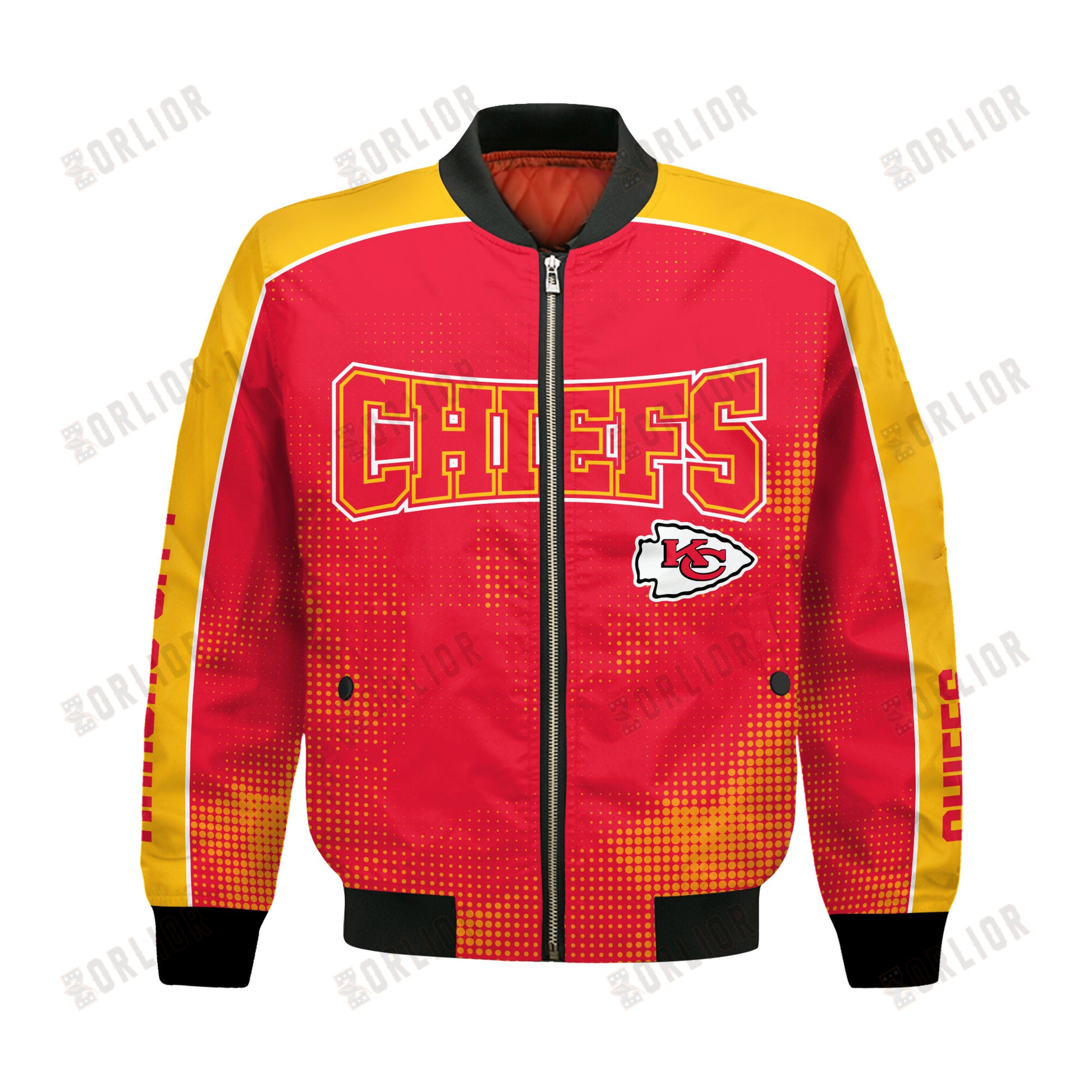 Kansas City Chiefs Football Team 2024 - 25 Heart Beats In Unison Bomber Jacket