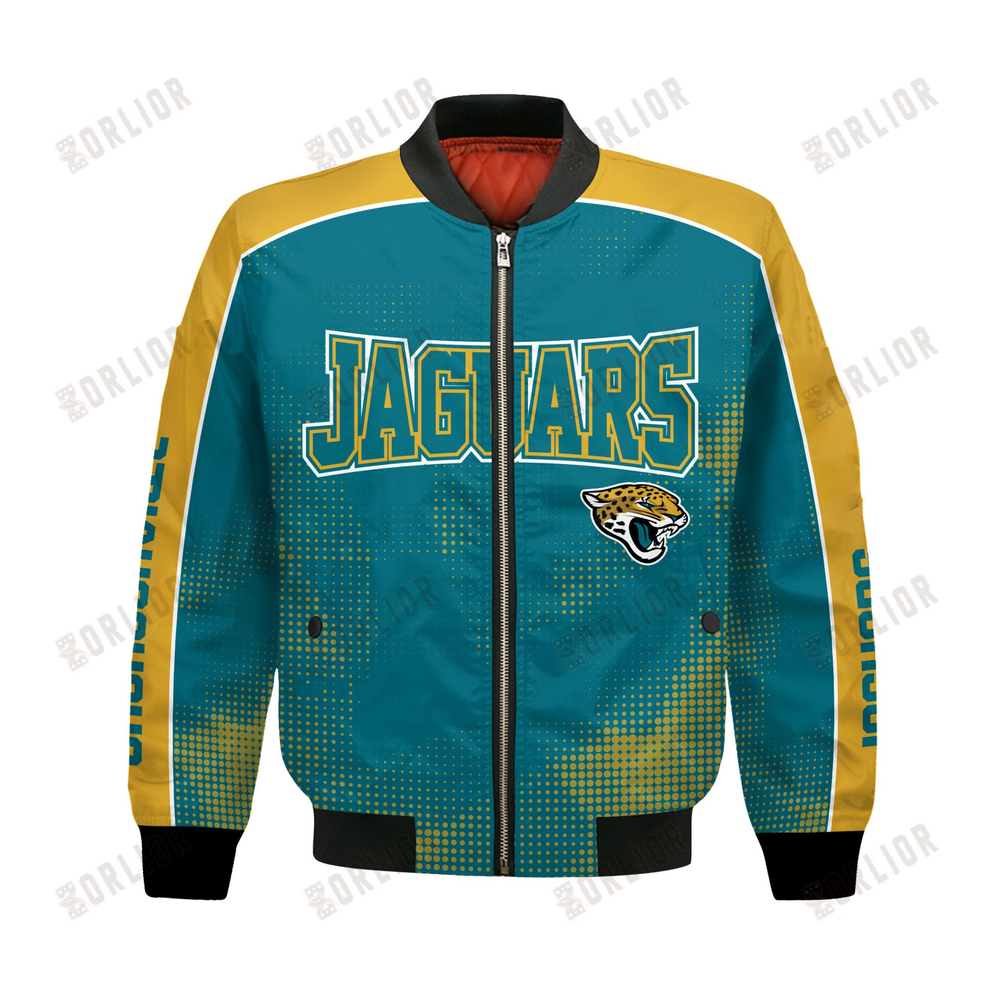 Jacksonville Jaguars Football Team 2024 - 25 Heart Beats In Unison Bomber Jacket