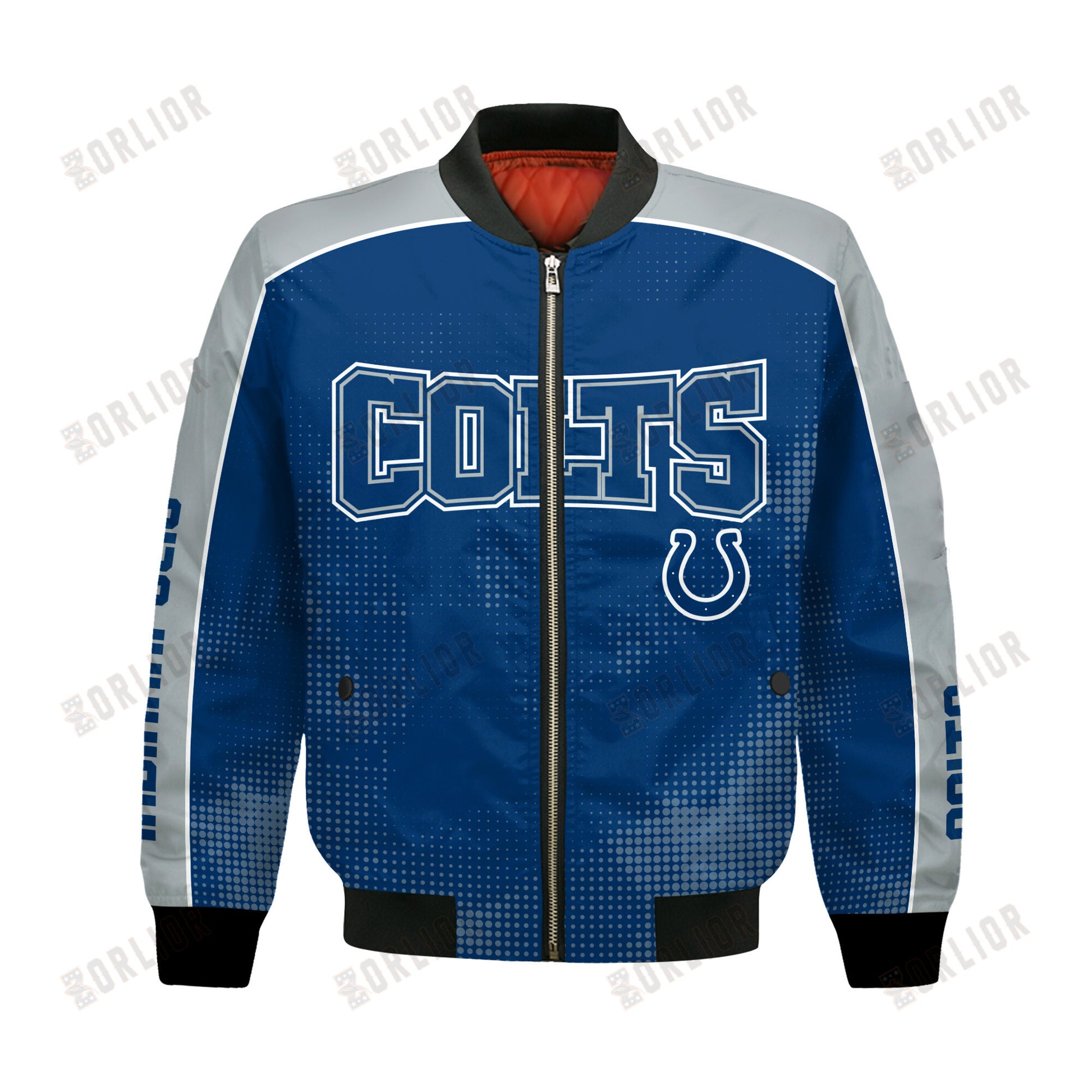 Indianapolis Colts Football Team 2024 - 25 Heart Beats In Unison Bomber Jacket