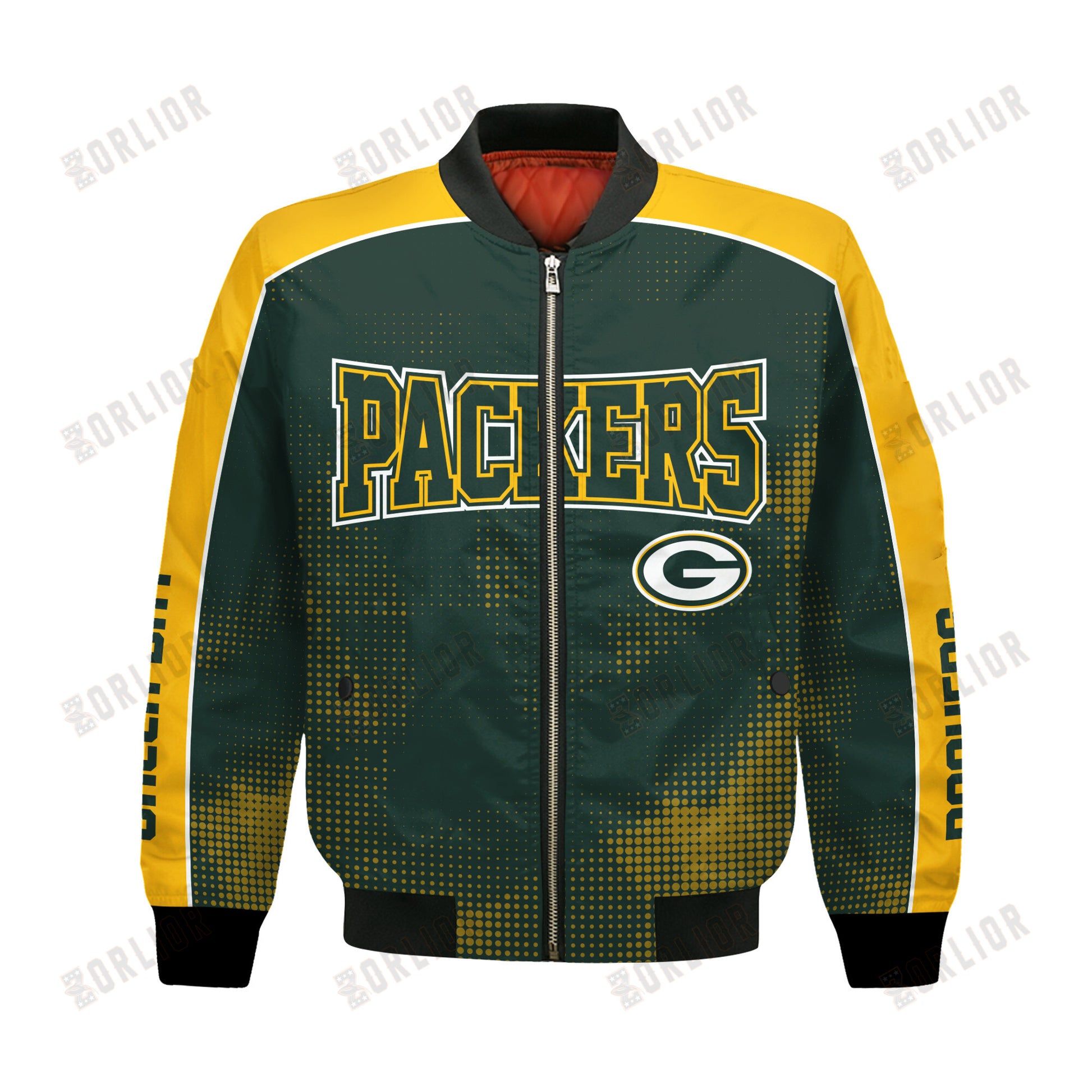 Green Bay Packers Football Team 2024 - 25 Heart Beats In Unison Bomber Jacket