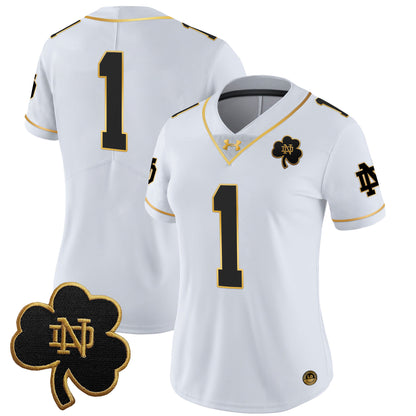 Women's Notre Dame Fighting Irish 2024 Gold Vapor Limited Jersey - All Stitched