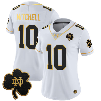 Women's Notre Dame Fighting Irish 2024 Gold Vapor Limited Jersey - All Stitched