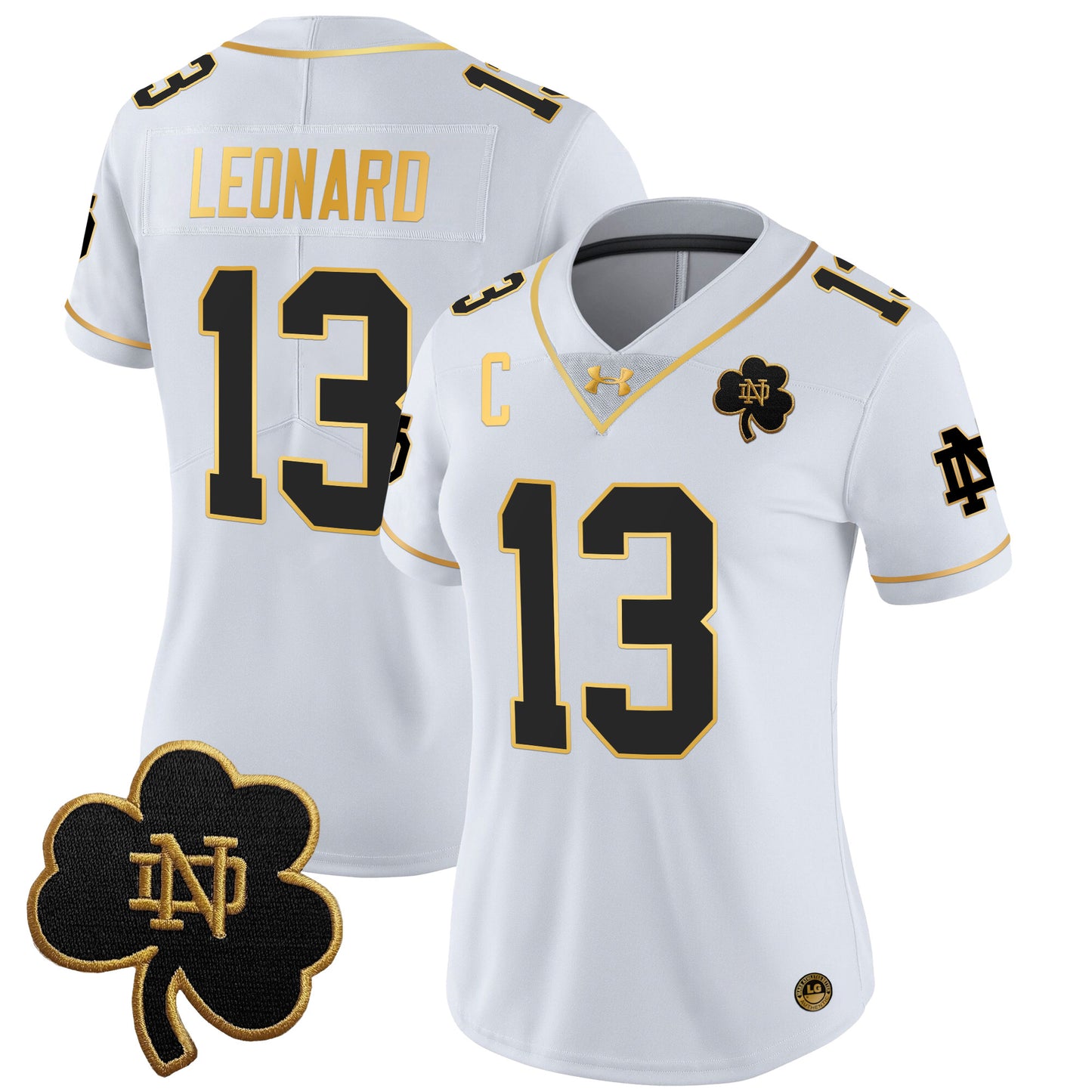 Women's Notre Dame Fighting Irish 2024 Gold Vapor Limited Jersey - All Stitched