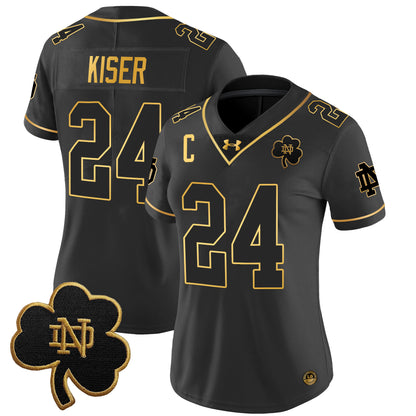 Women's Notre Dame Fighting Irish 2024 Gold Vapor Limited Jersey - All Stitched