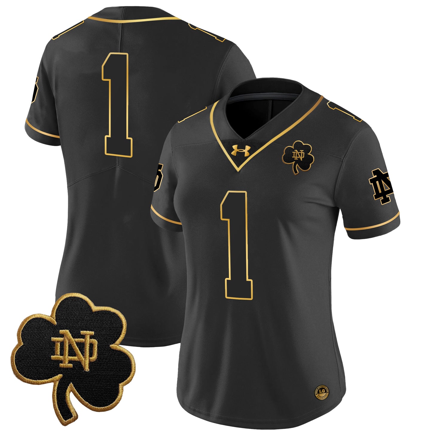 Women's Notre Dame Fighting Irish 2024 Gold Vapor Limited Jersey - All Stitched