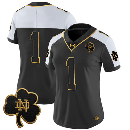 Women's Notre Dame Fighting Irish 2024 Gold Vapor Limited Jersey - All Stitched