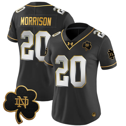 Women's Notre Dame Fighting Irish 2024 Gold Vapor Limited Jersey - All Stitched