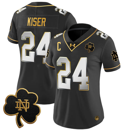 Women's Notre Dame Fighting Irish 2024 Gold Vapor Limited Jersey - All Stitched