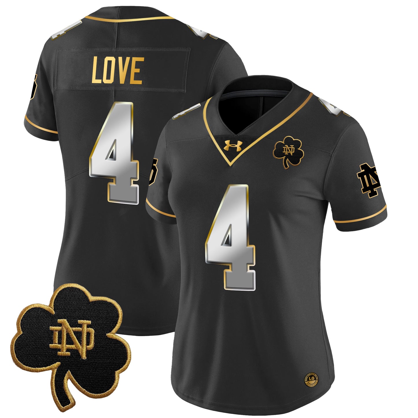 Women's Notre Dame Fighting Irish 2024 Gold Vapor Limited Jersey - All Stitched