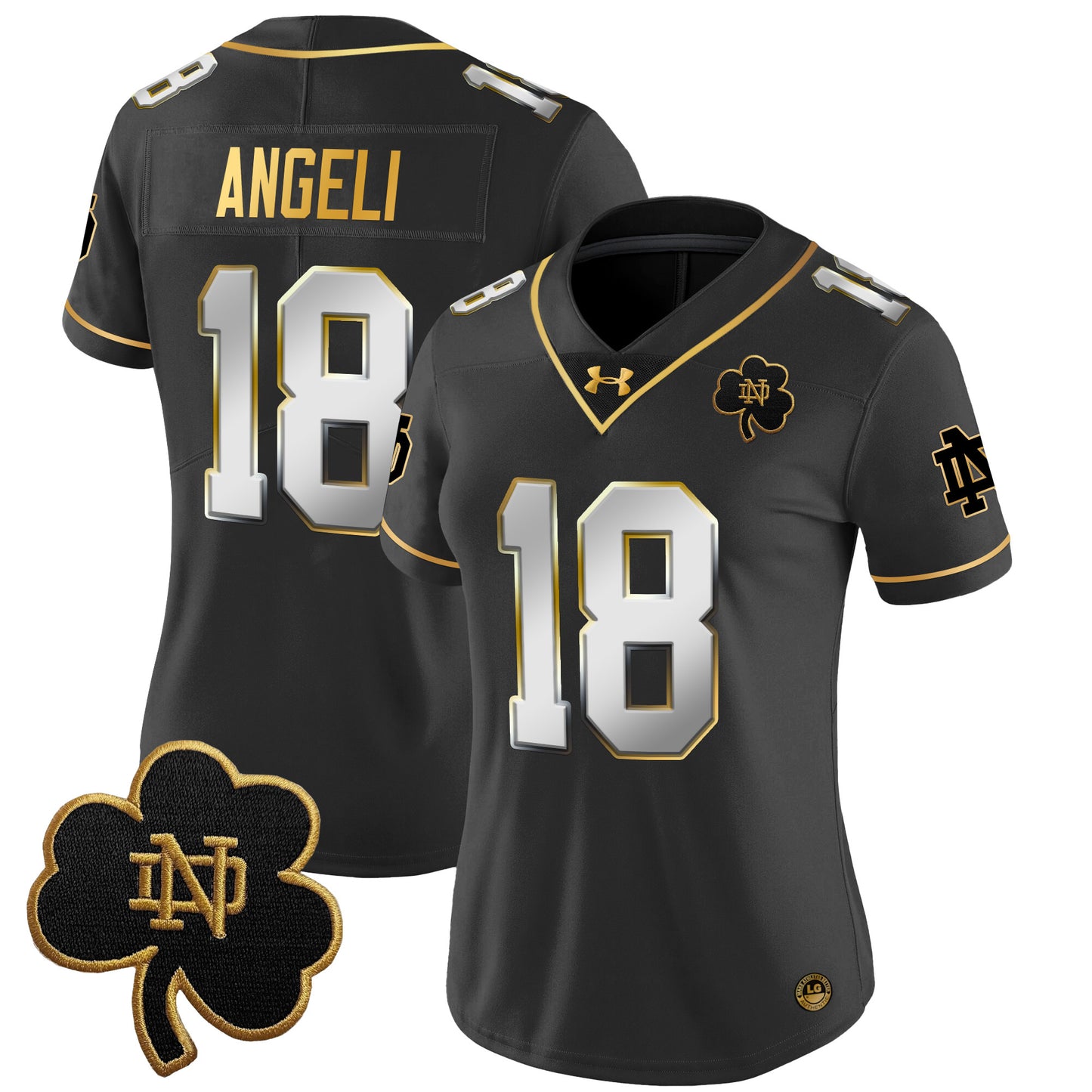 Women's Notre Dame Fighting Irish 2024 Gold Vapor Limited Jersey - All Stitched