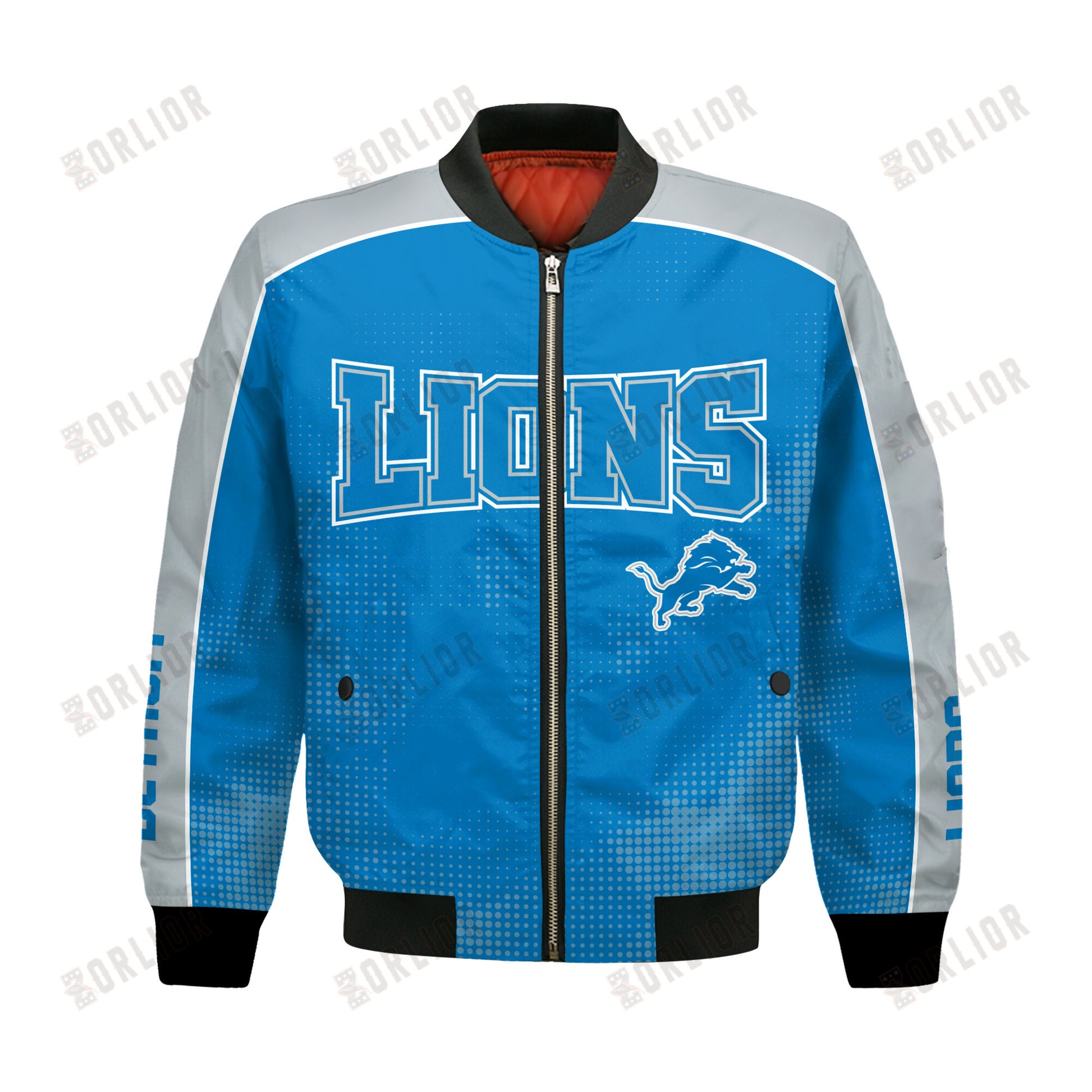 Detroit Lions Football Team 2024 - 25 Heart Beats In Unison Bomber Jacket