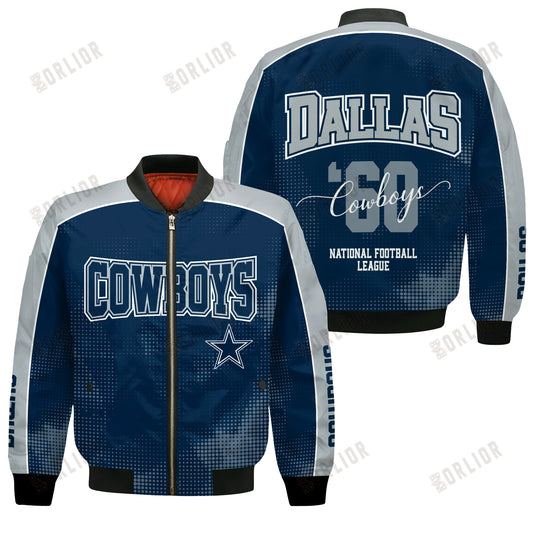 Dallas Cowboys Football Team 2024 - 25 Heart Beats In Unison Bomber Jacket
