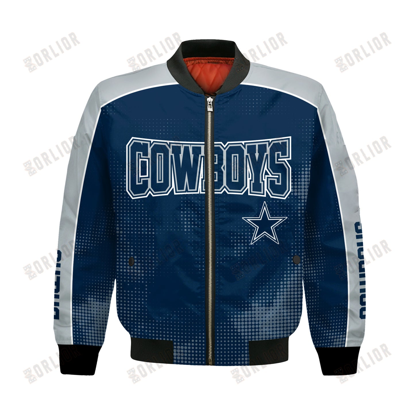 Dallas Cowboys Football Team 2024 - 25 Heart Beats In Unison Bomber Jacket