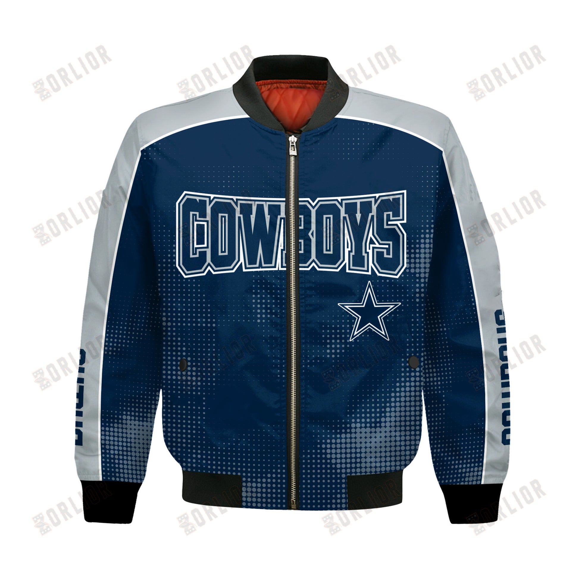 Dallas Cowboys Football Team 2024 - 25 Heart Beats In Unison Bomber Jacket