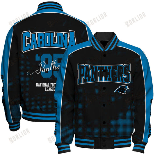 Carolina Panthers Football Team 2024 - 25 Heart Beats In Unison Unisex Varsity Jacket