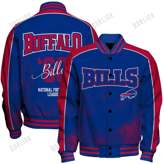 Buffalo Bills Football Team 2024 - 25 Heart Beats In Unison Unisex Varsity Jacket