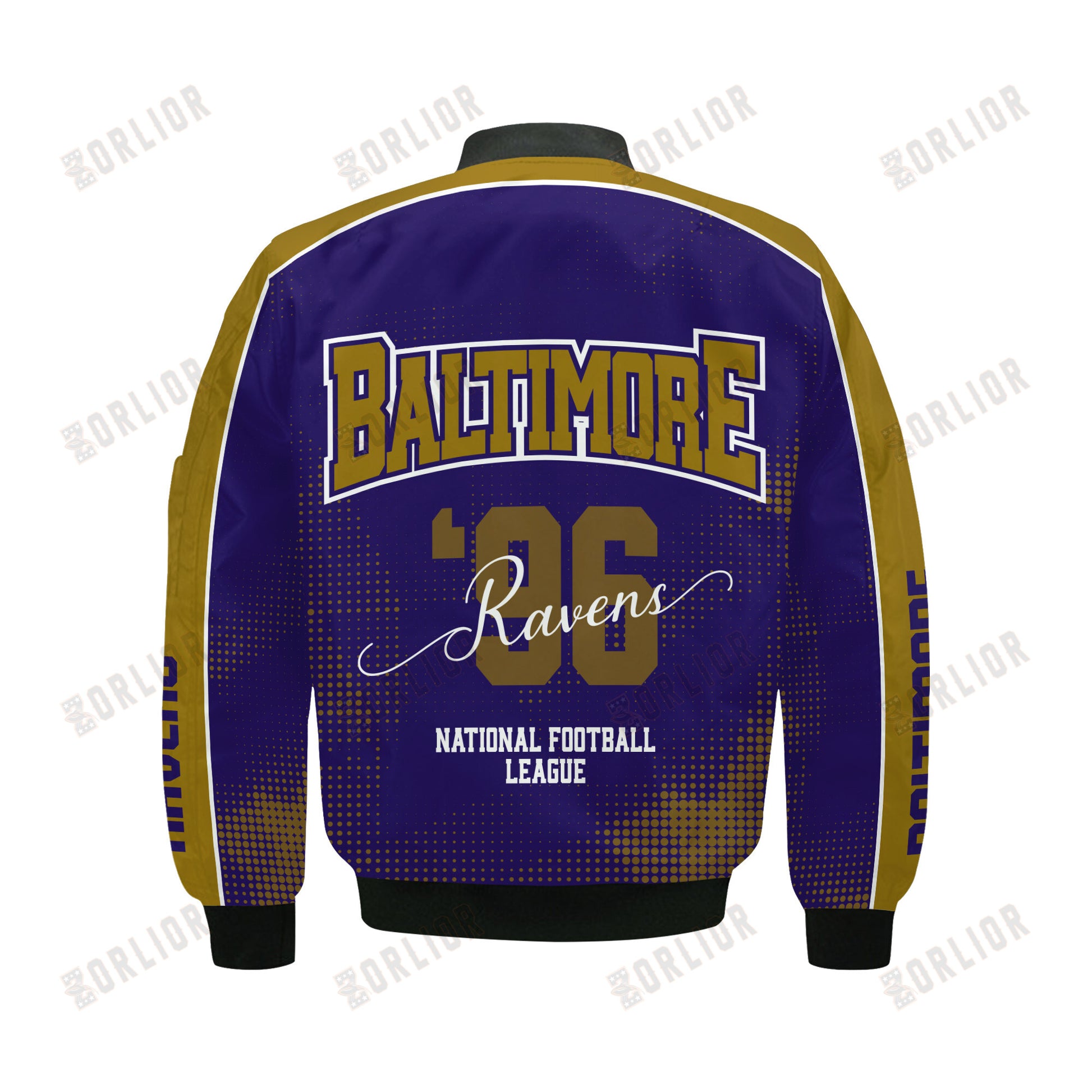 Baltimore Ravens Football Team 2024 - 25 Heart Beats In Unison Bomber Jacket