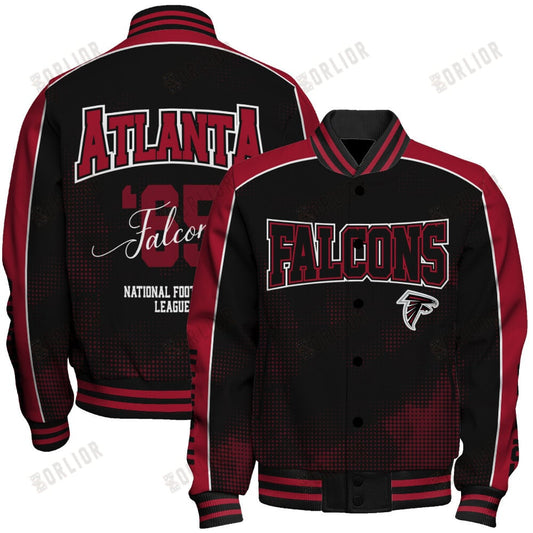 Atlanta Falcons Football Team 2024 - 25 Heart Beats In Unison Unisex Varsity Jacket