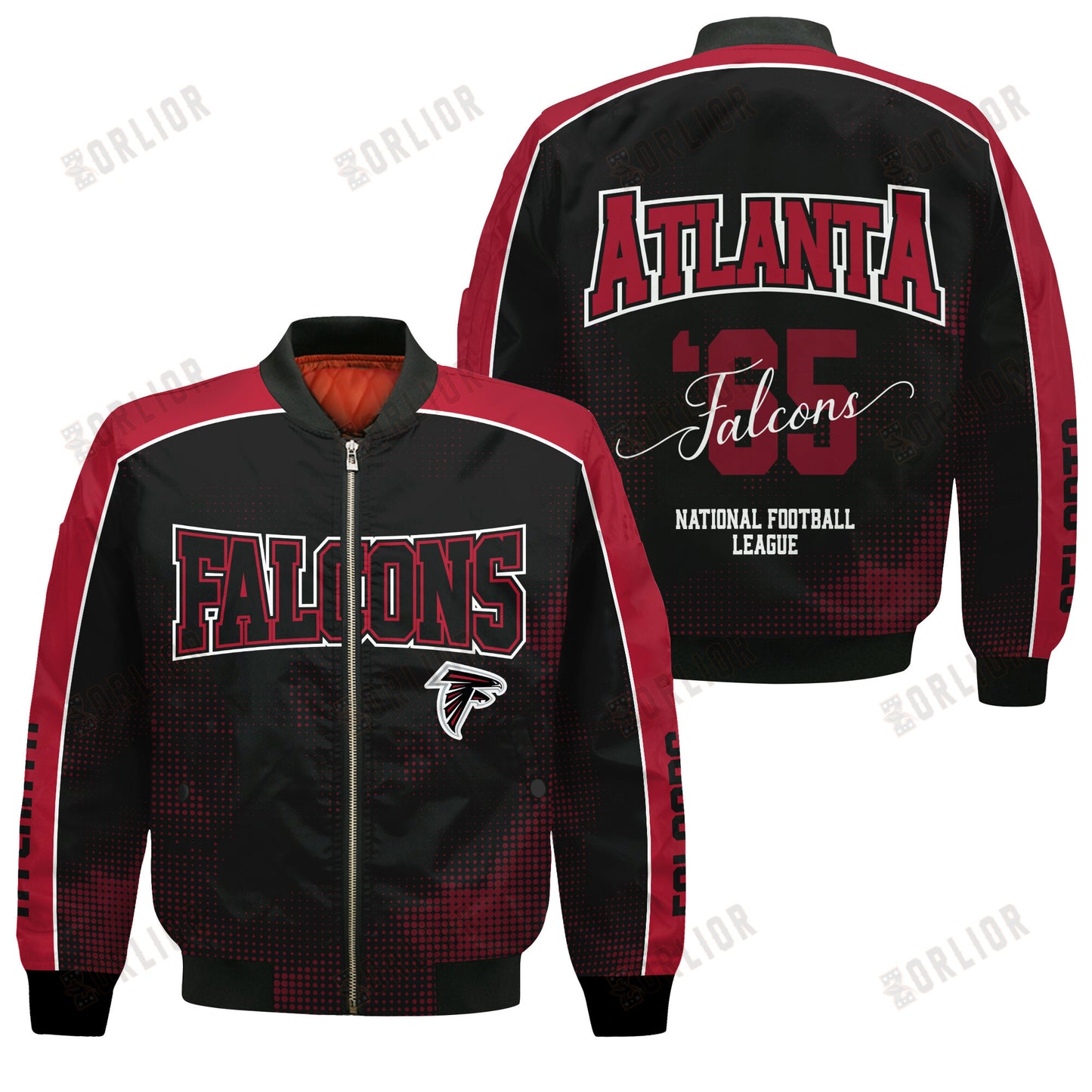 Atlanta Falcons Football Team 2024 - 25 Heart Beats In Unison Bomber Jacket