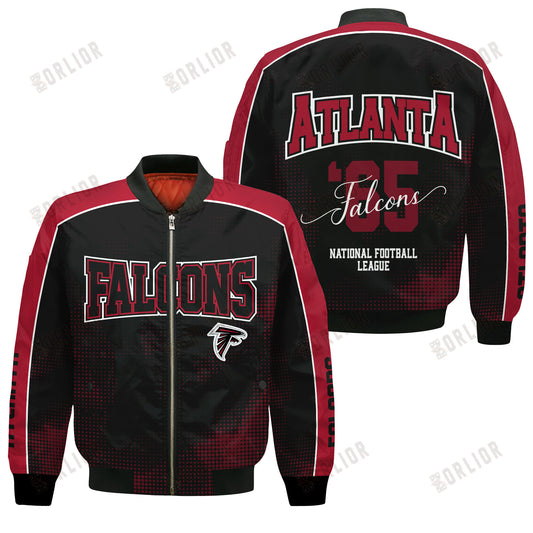 Atlanta Falcons Football Team 2024 - 25 Heart Beats In Unison Bomber Jacket