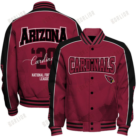 Arizona Cardinals Football Team 2024 - 25 Heart Beats In Unison Unisex Varsity Jacket