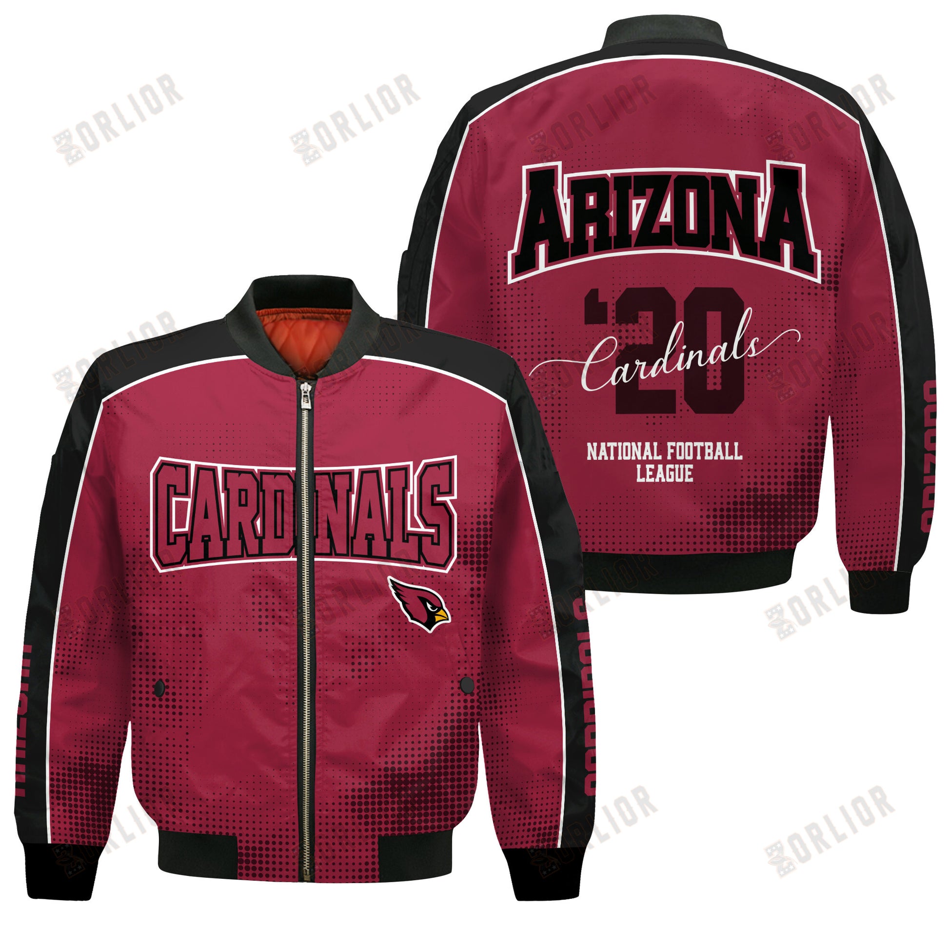 Arizona Cardinals Football Team 2024 - 25 Heart Beats In Unison Bomber Jacket