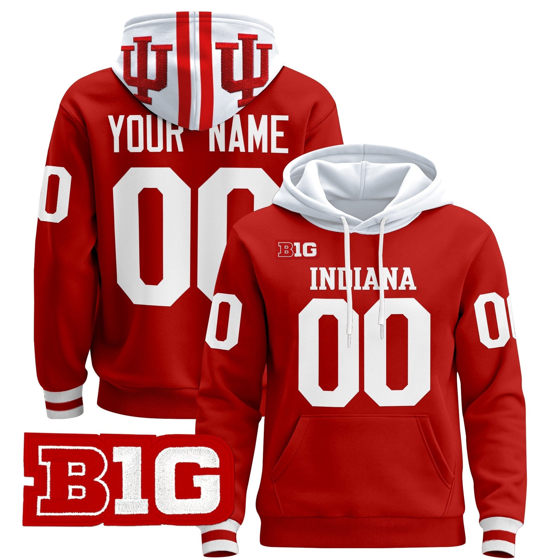 Indiana Hoosiers 2024 Custom Pullover Hoodie V3