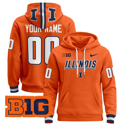 Illinois Fighting Illini 2024 Custom Pullover Hoodie V3