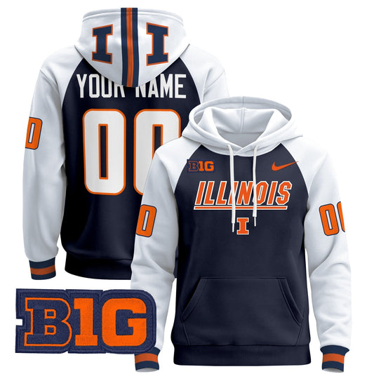 Illinois Fighting Illini 2024 Custom Pullover Hoodie V3
