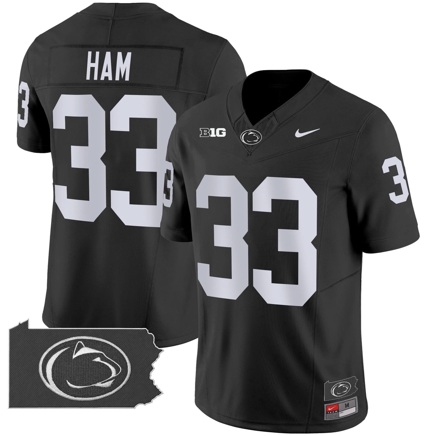 Penn State Nittany Lions 2024 Home Patch Vapor Limited Jersey - All Stitched