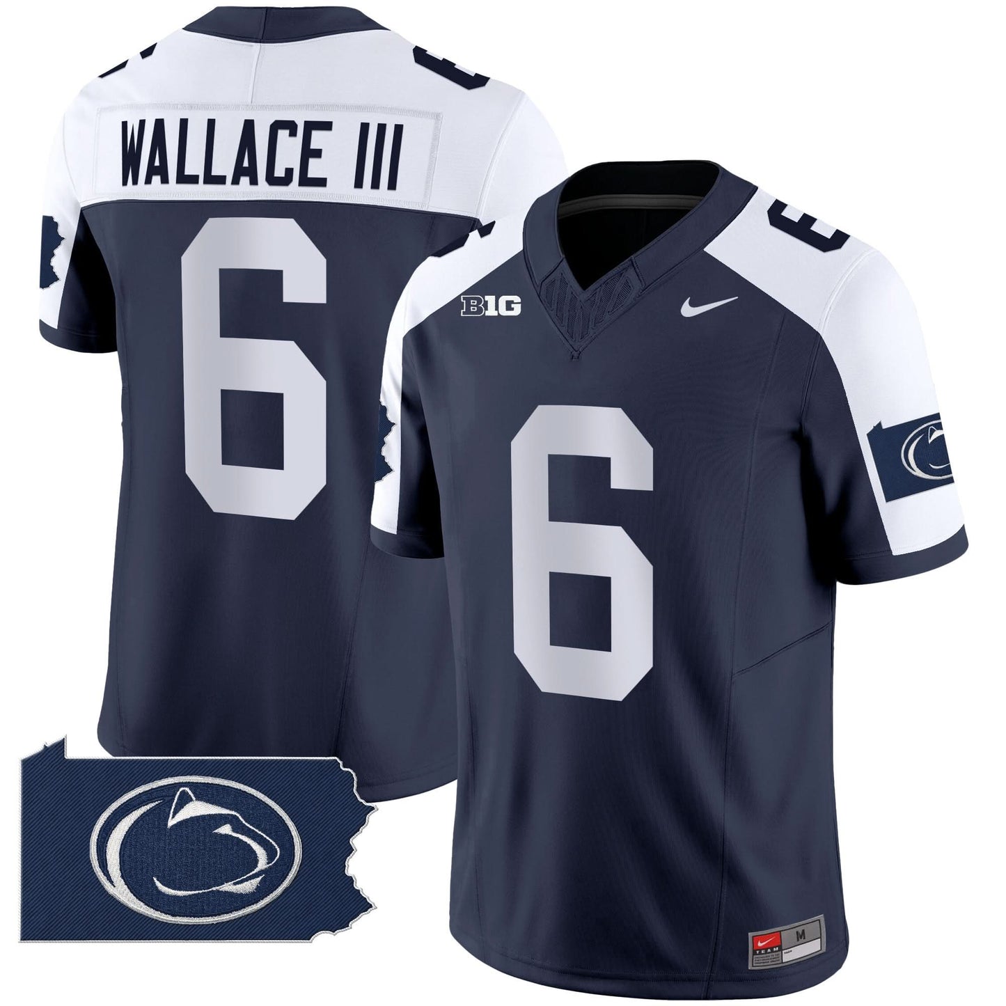 Penn State Nittany Lions 2024 Home Patch Vapor Limited Jersey - All Stitched