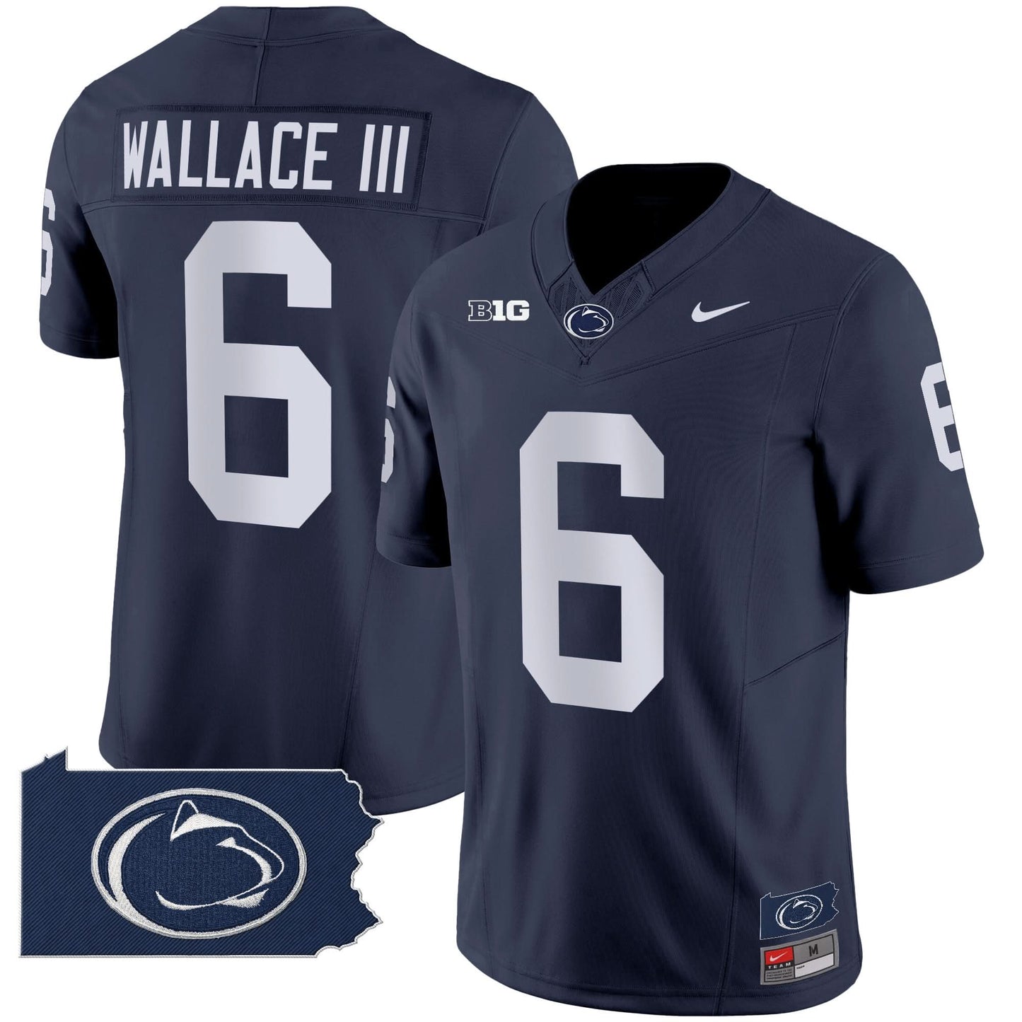 Penn State Nittany Lions 2024 Home Patch Vapor Limited Jersey - All Stitched