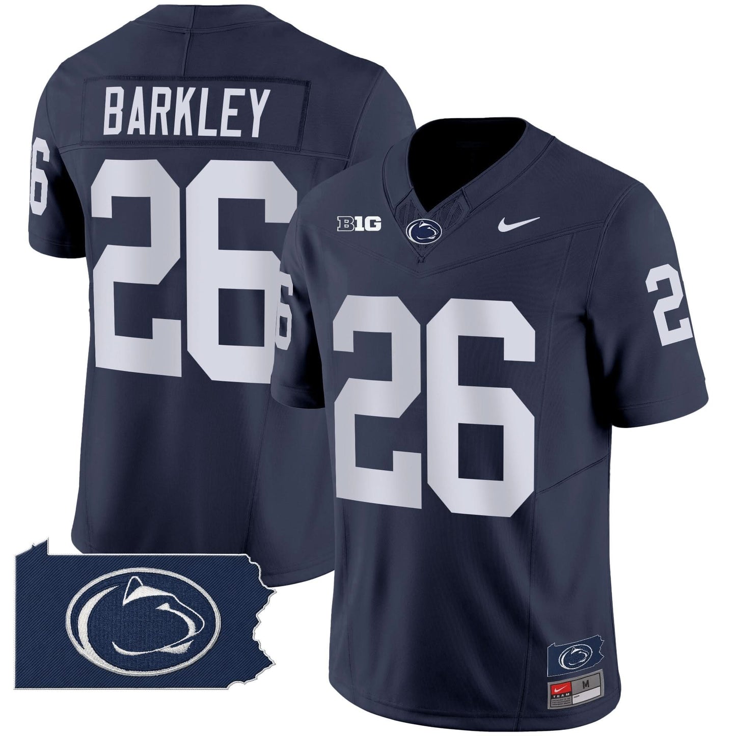 Penn State Nittany Lions 2024 Home Patch Vapor Limited Jersey - All Stitched
