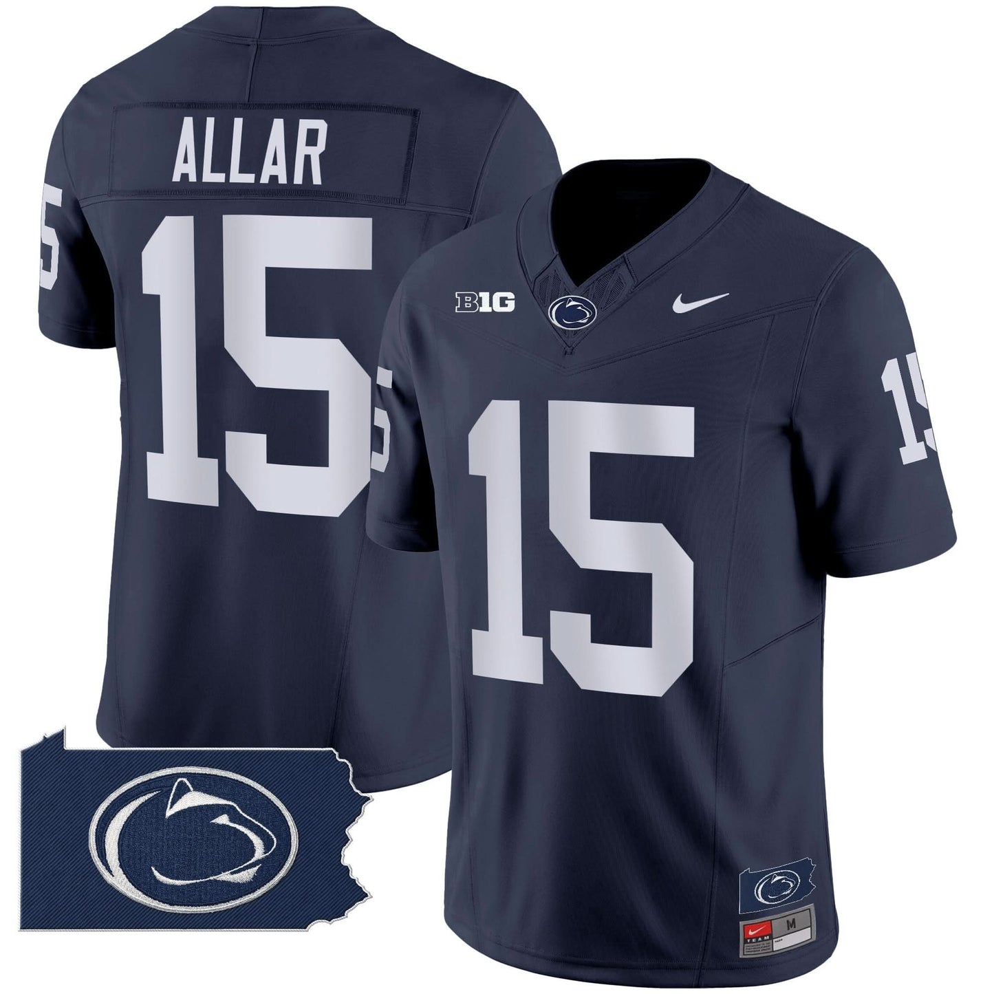 Penn State Nittany Lions 2024 Home Patch Vapor Limited Jersey - All Stitched