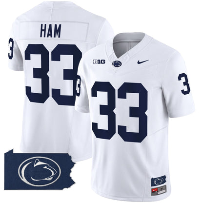 Penn State Nittany Lions 2024 Home Patch Vapor Limited Jersey - All Stitched