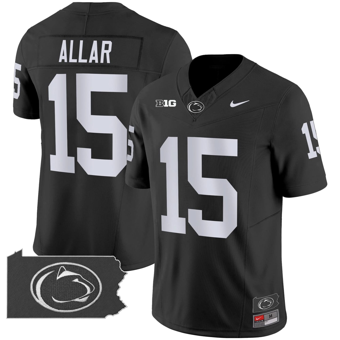 Penn State Nittany Lions 2024 Home Patch Vapor Limited Jersey - All Stitched