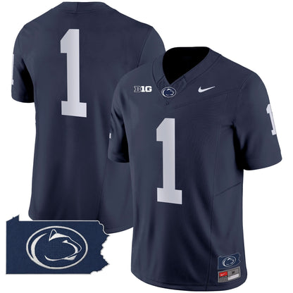Penn State Nittany Lions 2024 Home Patch Vapor Limited Jersey - All Stitched
