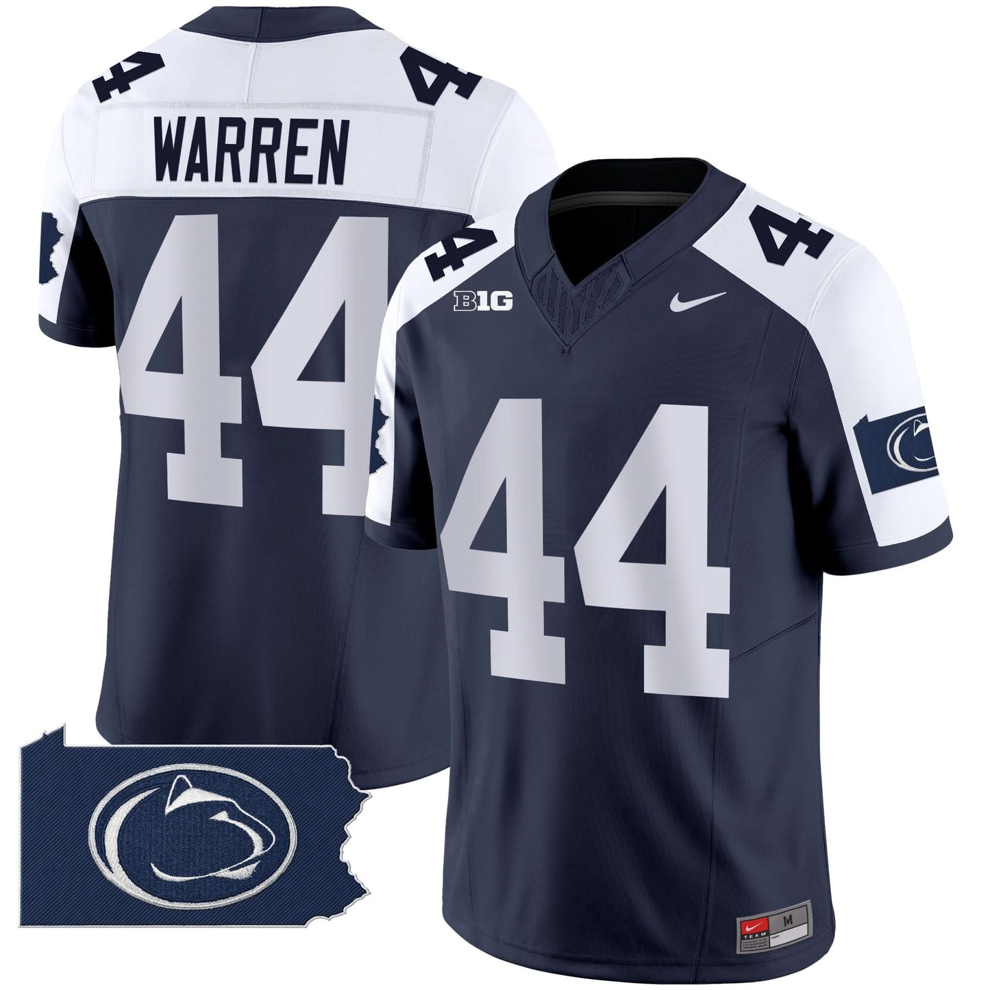 Penn State Nittany Lions 2024 Home Patch Vapor Limited Jersey - All Stitched
